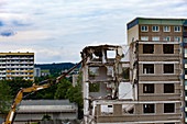 Apartments being demolished