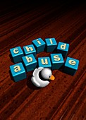 Child abuse,illustration