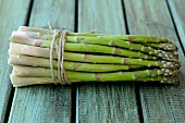 A bundle of fresh green asparagus