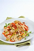 Risotto with rabbit and peppers
