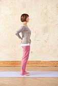 Standing pelvic floor exercise
