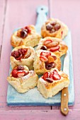 Yeast dough pastries with berries