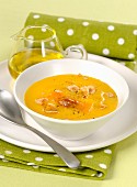 Cream of pumpkin soup with white truffles