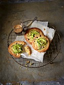 Chocolate chip cookies with courgettes spirals