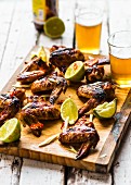 Sticky wings with honey and soy sauce