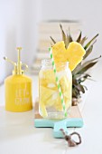 Infused water: water flavoured with fresh pineapple