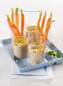 Sardine dips with carrots