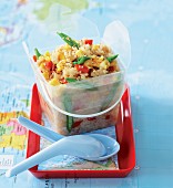 Fried rice with egg and Thai vegetables