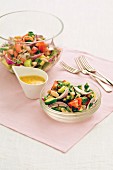 Vegetable salad with mustard dressing