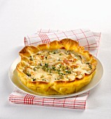 Spicy vegetable and cheese tart