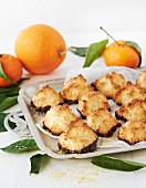 Coconut macaroons with orange flavouring