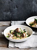lamb meatballs with burghul, yoghurt and mint