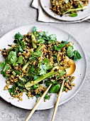Finer fennel with farro and curry dressing