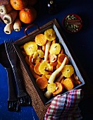 Oven-roasted vegetables with oranges