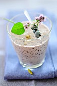 Blueberry drink with chia seeds