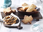 Various biscuits made with oranges, nougat and coconut