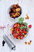 Strawberry salsa (seen from above)