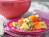 Carrot & pineapple salad with spring onions