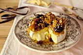 Baked Camembert with dried fruit compote