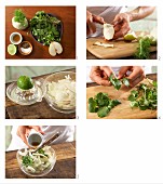 How to prepare pear salad with fennel and watercress