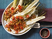 Gratinated fennel with a tomato crust