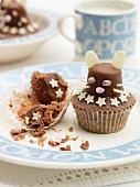 Chocolate mouse cupcakes