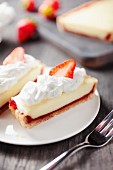 Strawberry & vanilla cake with whipped cream