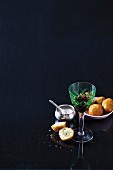 Ricotta dumplings with green olives