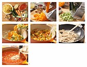 How to prepare fusilli with tomato sauce