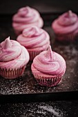 Pink meringue cupcakes for Valentine's Day