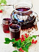 Homemade redcurrant syrup