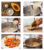 How to prepare semolina pudding with papaya