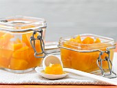 Sweet and sour pumpkin compote with ginger