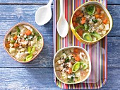 Vegetable soup with noodles