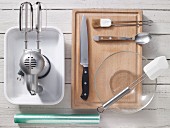 Kitchen utensils for making cake