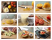 How to prepare orange couscous with avocado and tomato salad