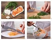 How to prepare smoked salmon and dill cream