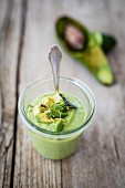 Avocado & cucumber soup with cress