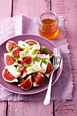 Figs with feta, mint and honey