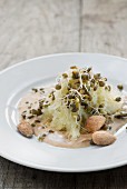 Sauerkraut salad with almond sauce