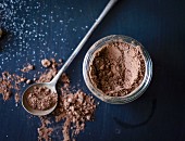 cocoa powder and measuring spoon