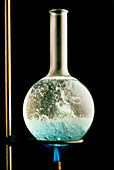 Boiling of aqueous solution in flask