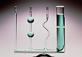 Constant level tubes showing fluid levels