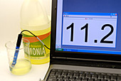 Measurement of pH of ammonia