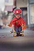 Young Boy on Skateboard