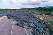 'Volcanic lava flow,Hawaii'