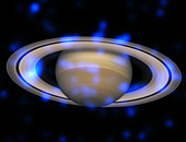 Saturn's Rings sparkling with x-rays