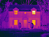 Thermogram of a House in Winter