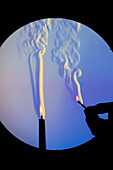 Schlieren Image of a Candle and Match