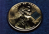 3-D Electrode Array on Penny
